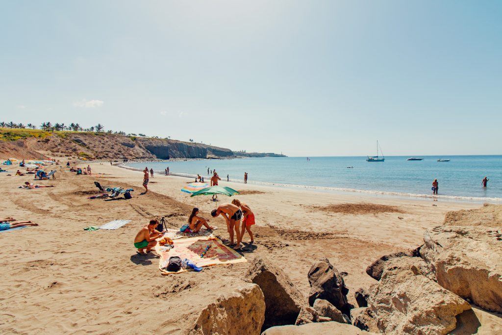 People on a sunny beach